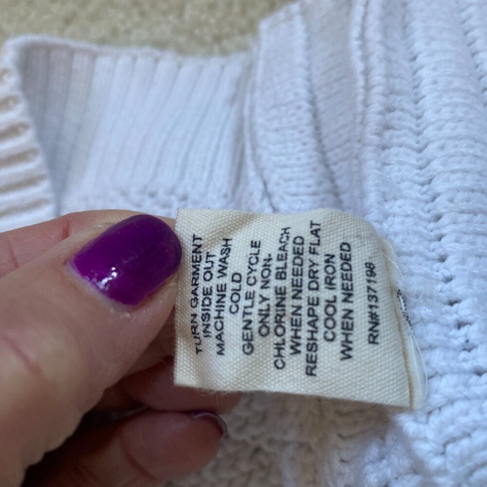 MARLED high quality, not see-through, white knit cami, XS - Picture 10 of 10